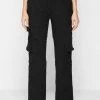 Woman Trousers CARGO PANTS & JOGGERS Boucle Cargo Pants - Black