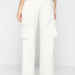 Woman Trousers CARGO PANTS & JOGGERS Boucle Cargo Pants - Cream