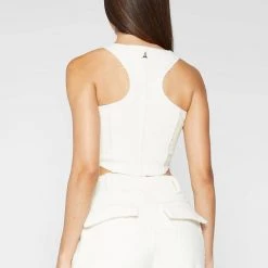 Woman Tops TOPS & T SHIRTS Boucle Corset Top - Cream