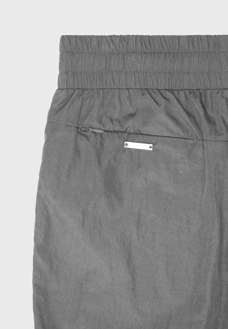 Man Casual Trousers Crinkled Nylon Pant - Grey