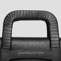 Woman Accessories Caged Vegan Leather Lace Up Bag - Black