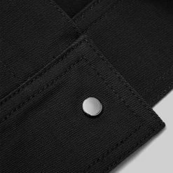 Man Jackets CO-ORDS Cotton Canvas Cargo Jacket - Black