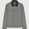 Man Jackets CO-ORDS Cotton Canvas Cargo Jacket - Olive Green