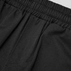 Man Casual Trousers Cotton Canvas Cargo Pants - Black