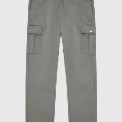 Man Casual Trousers Cotton Canvas Cargo Pants - Olive Green