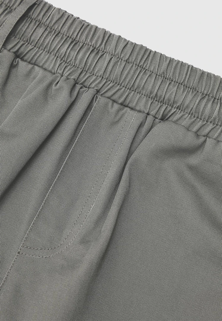 Man Casual Trousers Cotton Canvas Cargo Pants - Olive Green