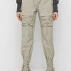Woman Trousers Cargo Pants With Bungee Cord - Beige