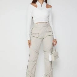 Woman Trousers CARGO PANTS & JOGGERS Carpenter Cargo Trousers - Beige