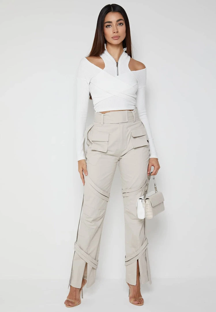 Woman Trousers CARGO PANTS & JOGGERS Carpenter Cargo Trousers - Beige