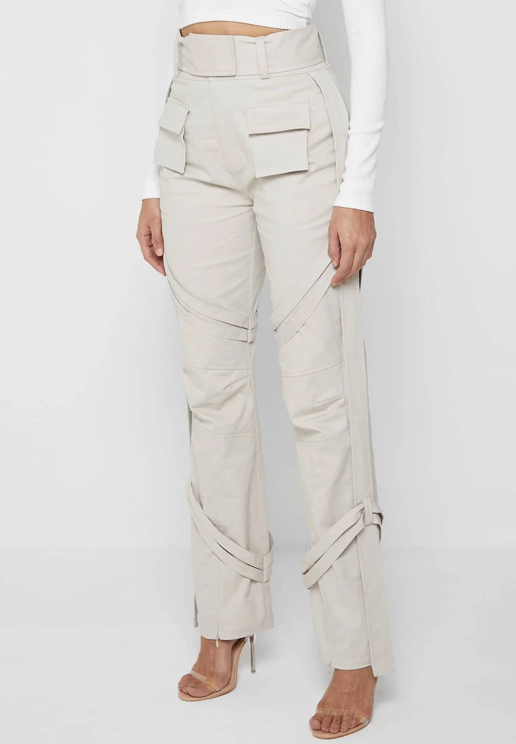 Woman Trousers CARGO PANTS & JOGGERS Carpenter Cargo Trousers - Beige
