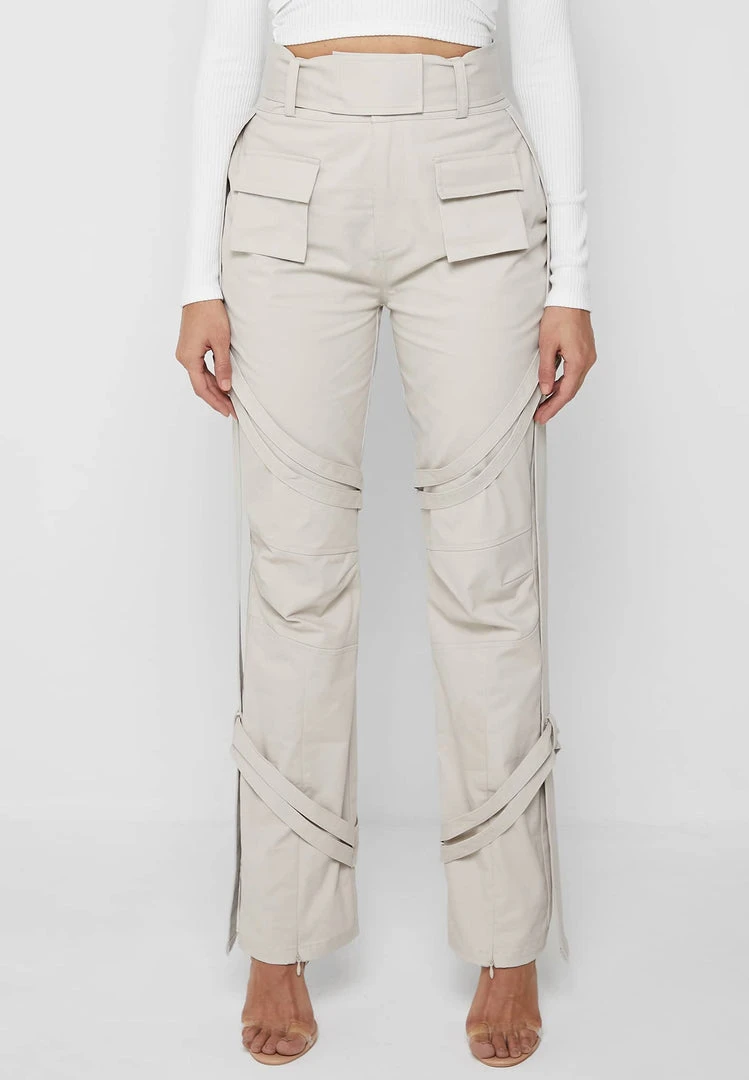 Woman Trousers CARGO PANTS & JOGGERS Carpenter Cargo Trousers - Beige