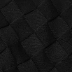 Woman Jumpsuits Chequerboard Knitted Playsuit - Black