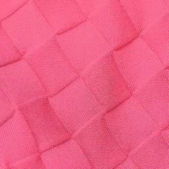 Woman Jumpsuits Chequerboard Knitted Playsuit - Pink