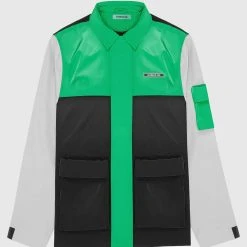 Man Jackets Nylon Harrington Jacket - Green