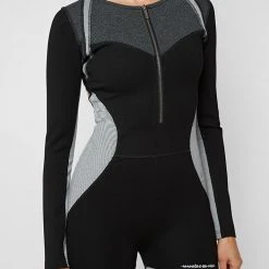 Woman Jumpsuits JUMPSUITS & PLAYSUITS Colour Block Jumpsuit - Black