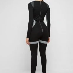 Woman Jumpsuits JUMPSUITS & PLAYSUITS Colour Block Jumpsuit - Black