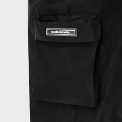 Man Casual Trousers Nylon Cargo Pants - Black