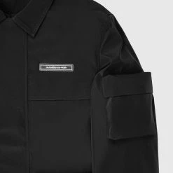 Man Jackets Nylon Harrington Jacket - Black