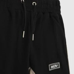 Man Tracksuit Bottoms TRACKSUITS Contrast Panel Tracksuit Bottoms - Black/Beige