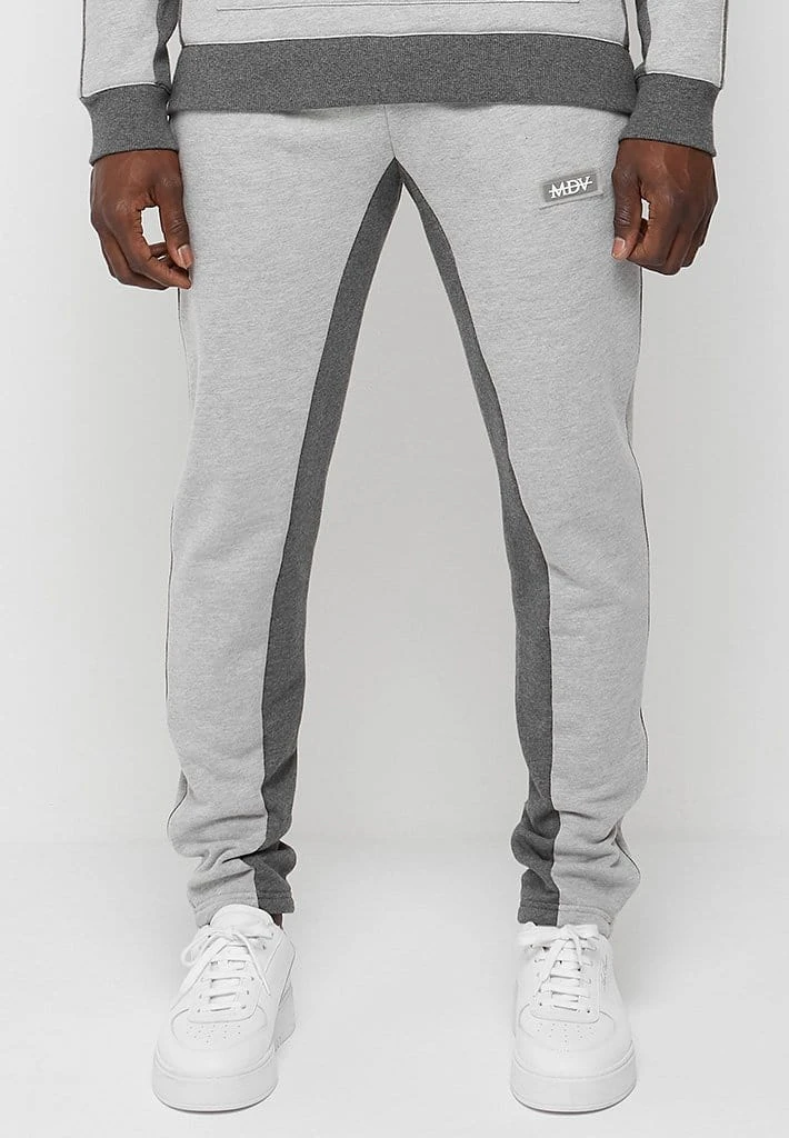 Man Tracksuit Bottoms TRACKSUITS Contrast Panel Tracksuit Bottoms - Grey