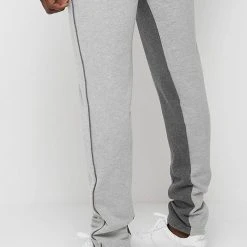 Man Tracksuit Bottoms TRACKSUITS Contrast Panel Tracksuit Bottoms - Grey