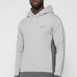 Man Tracksuit Tops TRACKSUITS Contrast Panel Tracksuit Hoodie - Grey