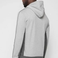 Man Tracksuit Tops TRACKSUITS Contrast Panel Tracksuit Hoodie - Grey