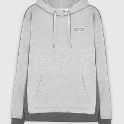 Man Tracksuit Tops TRACKSUITS Contrast Panel Tracksuit Hoodie - Grey