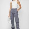 Woman Trousers CARGO PANTS & JOGGERS Corduroy Cargo Pants - Steel Blue