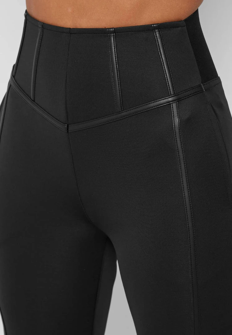 Woman Tracksuits Corset Joggers - Black