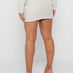 Woman Skirts CO-ORDS Corset Waist Mini Skirt - Stone