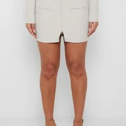 Woman Skirts CO-ORDS Corset Waist Mini Skirt - Stone