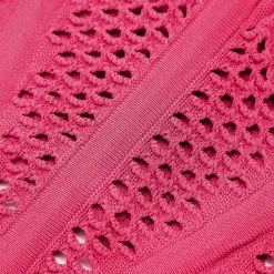 Woman Tops Crochet Knit Corset Top - Pink