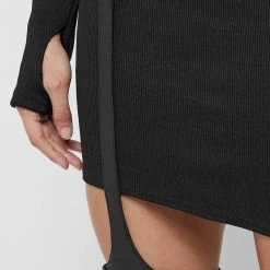 Woman Dresses Cut Out Suspender Dress - Black