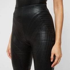 Woman Shorts Debossed Cycling Shorts - Black CO-ORDS