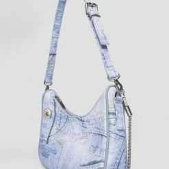 Woman Accessories Denim Print Shoulder Bag - Blue