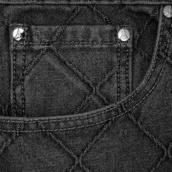 Man Denim Diamond Denim Jeans - Stonewash Black
