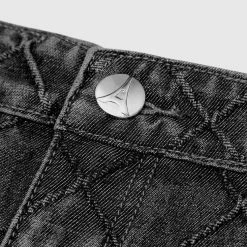 Man Denim Diamond Denim Jeans - Stonewash Black