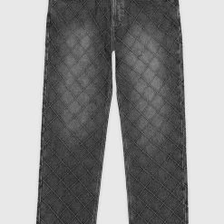 Man Denim Diamond Denim Jeans - Stonewash Black