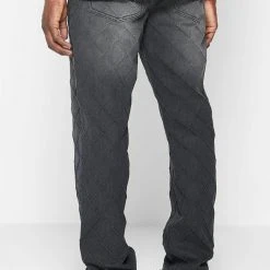 Man Denim Diamond Denim Jeans - Stonewash Black
