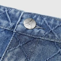 Man Denim Diamond Denim Jeans - Stonewash Blue