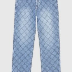 Man Denim Diamond Denim Jeans - Stonewash Blue