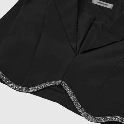 Woman Jackets CO-ORDS Embellished Cropped Blazer - Black