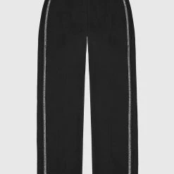 Woman Trousers Embellished Trousers - Black