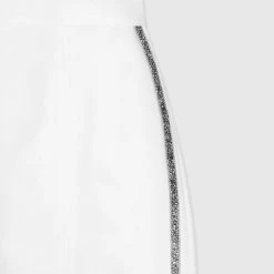 Woman Trousers Embellished Trousers - White