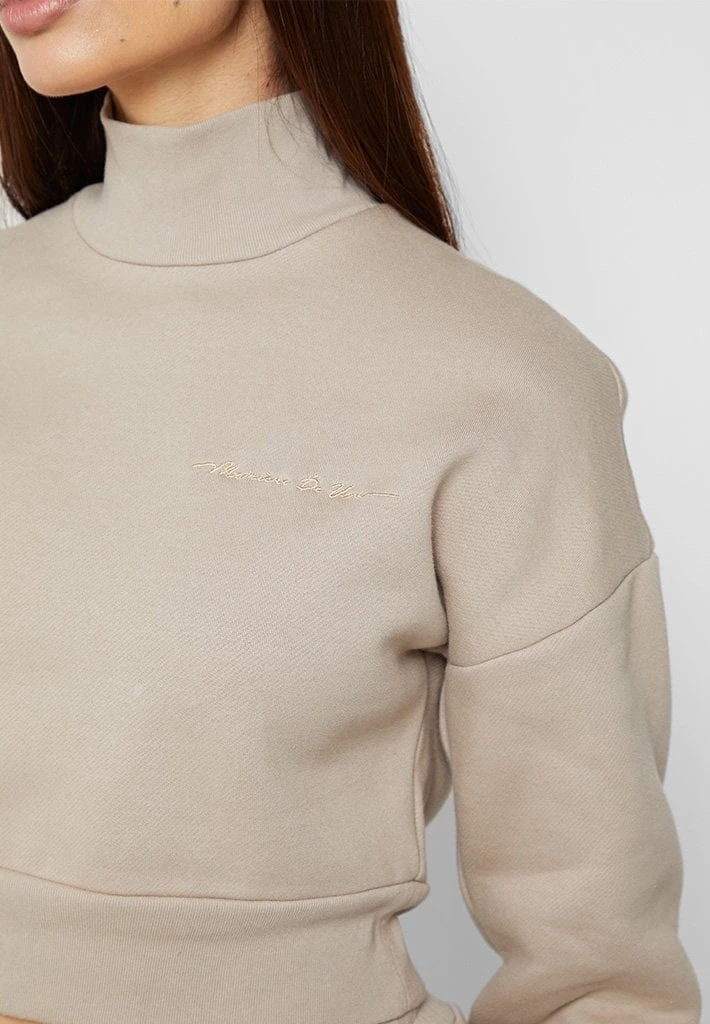 Woman Tracksuits Essential High Neck Jumper - Beige