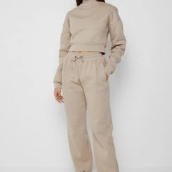 Woman Tracksuits Essential High Neck Jumper - Beige