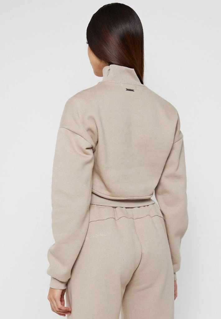 Woman Tracksuits Essential High Neck Jumper - Beige