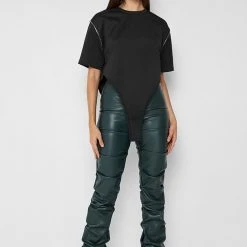 Woman Tops TOPS & T SHIRTS Extended Hem T Shirt - Black