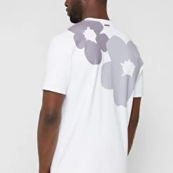 Man T-Shirts Flower Graphic T-Shirt - White